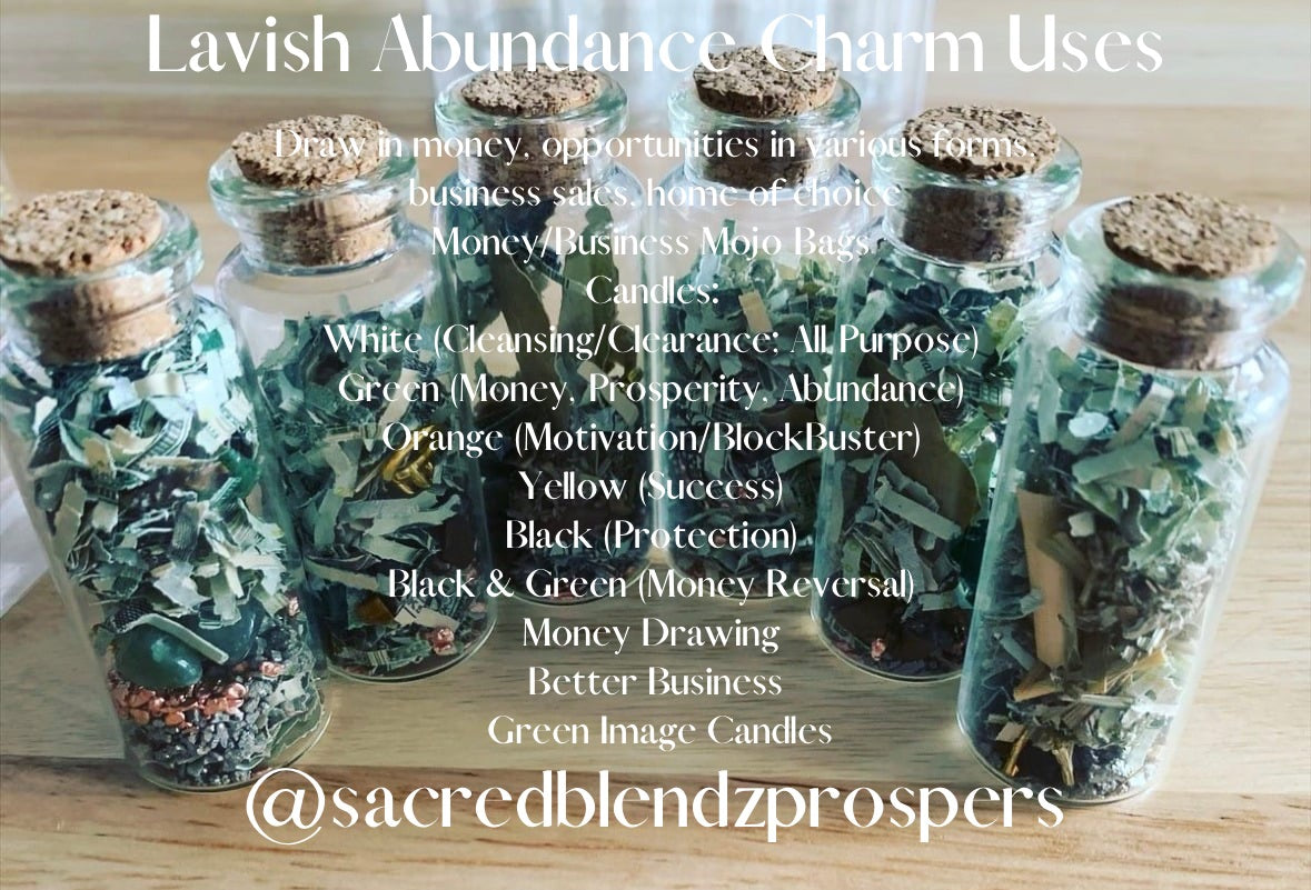 Sacred Blendz Prospers Charm Bottles