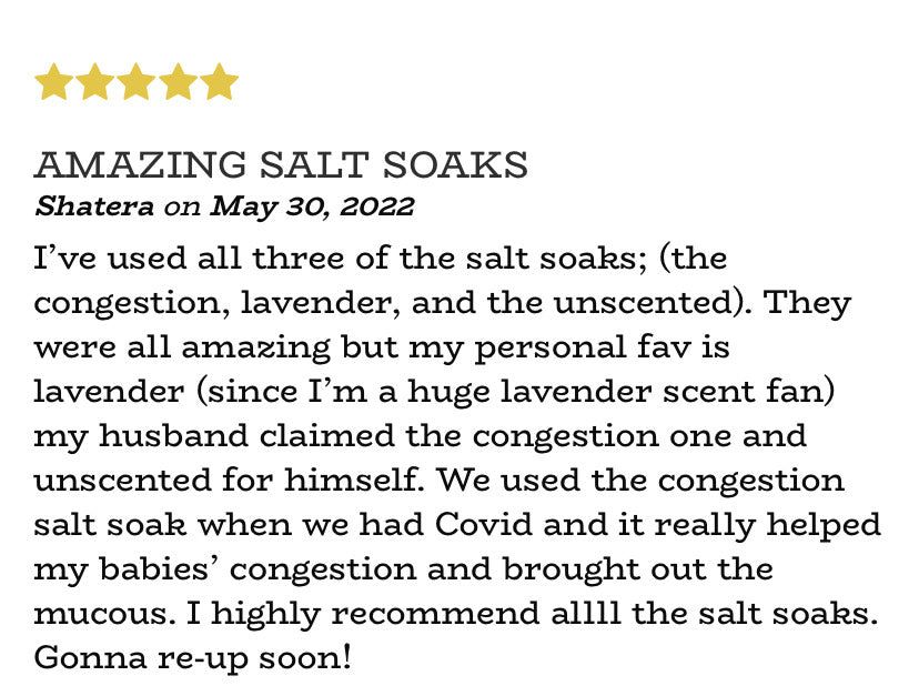 Bath Salt Soaks